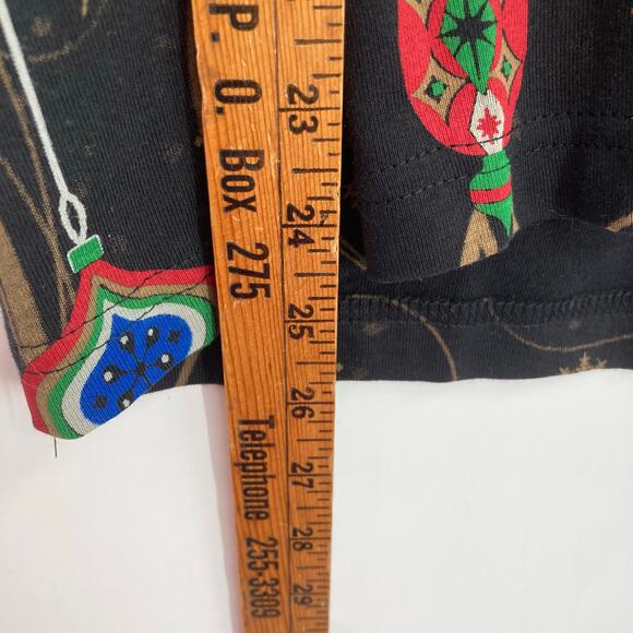 VTG Y2K Cactus Bay Ornament Bling Christmas Print Baby Tee Women’s Large Artsy - Picture 8 of 9
